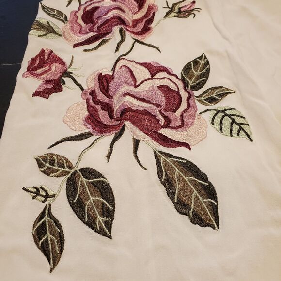 Cupcakes And Cashmere Womens Floral Embroidered Detail Blouse Top White Size M - Picture 5 of 10